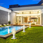 Outdoor Post Light with Pier Mount Adapter 2 Pack Outside Post Lantern