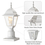 Outdoor Post Light with Pier Mount Adapter 2 Pack Outside Post Lantern