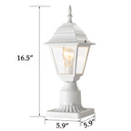 Outdoor Post Light with Pier Mount Adapter 2 Pack Outside Post Lantern