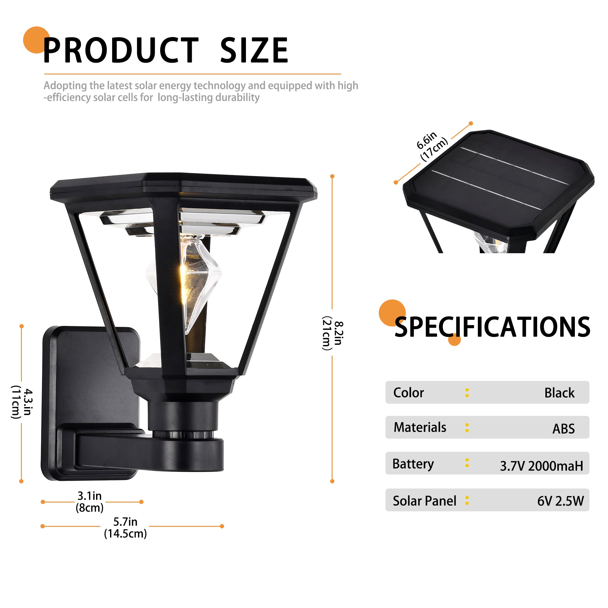 Solar Wall Light Outdoor Waterproof – Dusk-to-Dawn LED Wall Sconce