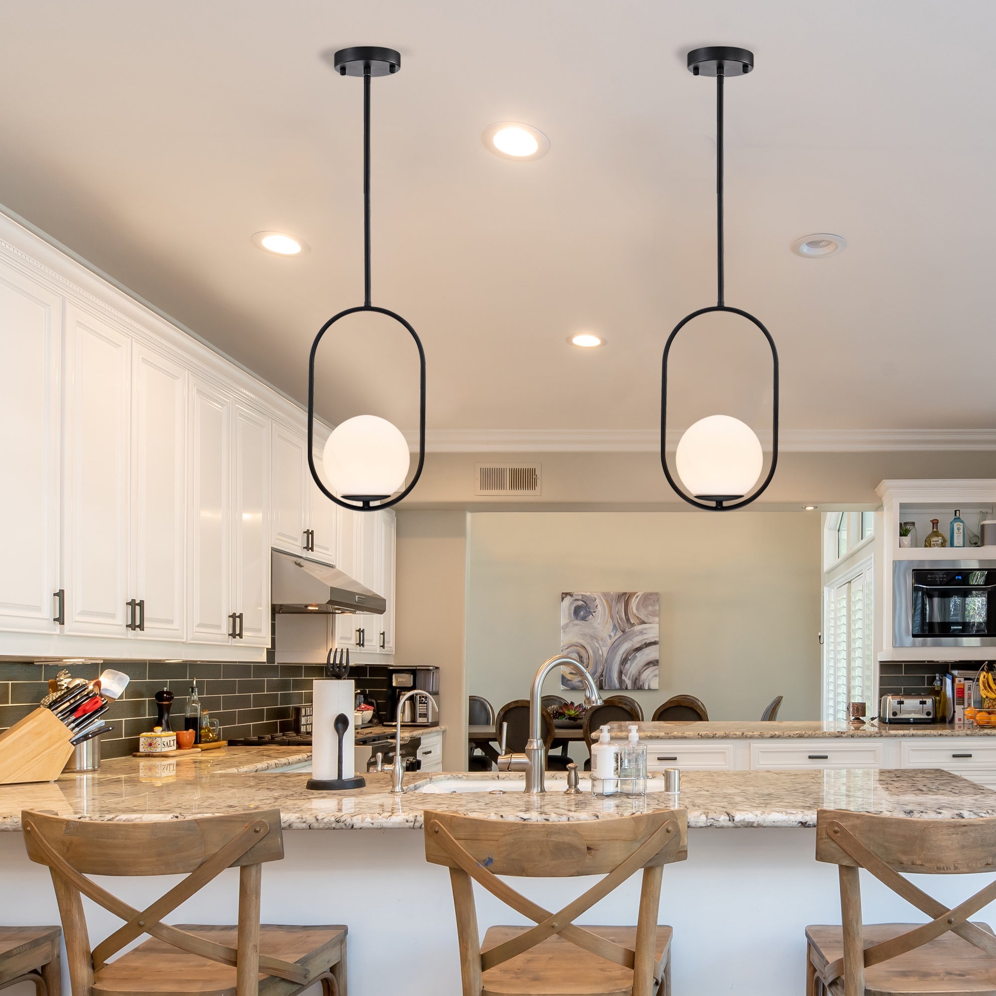 Black Pendant Light Fixtures Globe Pendant Lights 1-Light