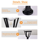 Solar Outdoor Post Lights 2700K Dusk to Dawn Solar Lamp Post Light