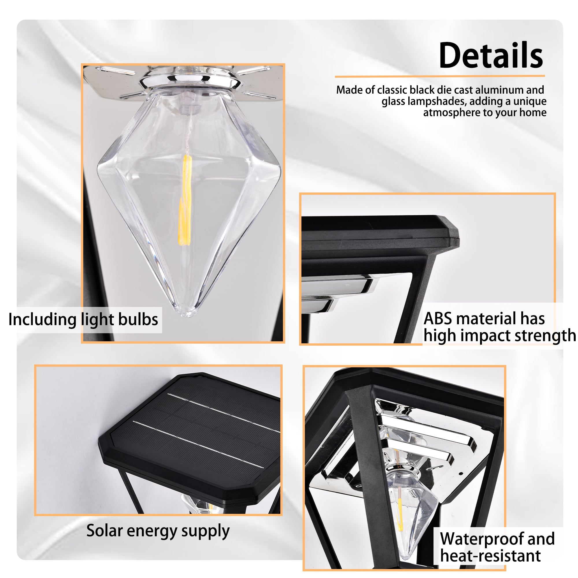 Solar Wall Light Outdoor Waterproof – Dusk-to-Dawn LED Wall Sconce