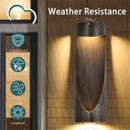 Dusk to Dawn Outdoor Lights – LED Up Down Wall Sconce with Sensor, Single Pack