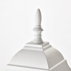 2 Pack White Outdoor Post Light with Clear Glass Shade, Traditional Pier Mount Lantern