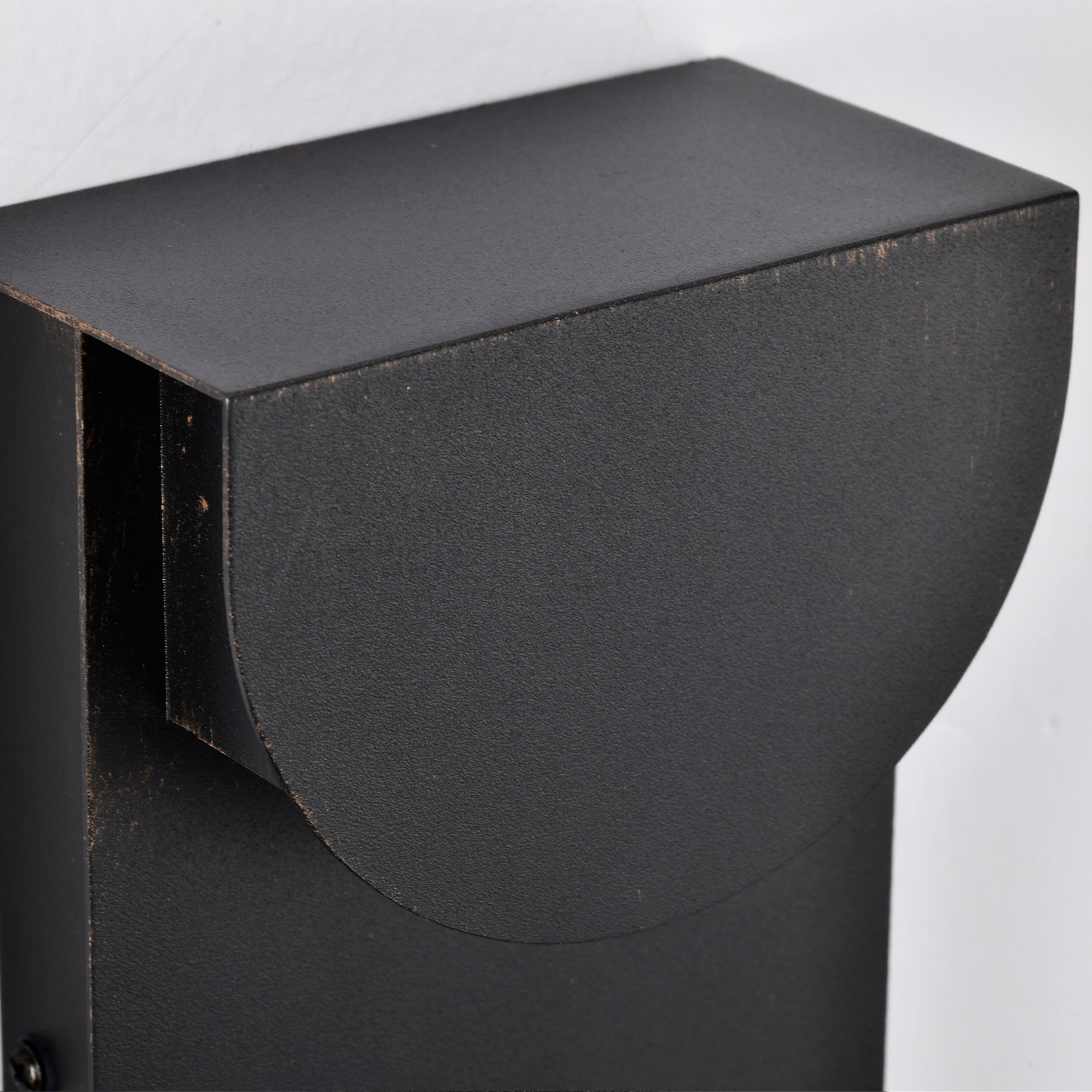 2-Pack 11.75" Integrated LED Outdoor Wall Lights, Matte Black