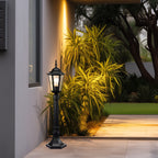 Black Outdoor Post Light for Garden Lawn Pathway 34 inches High