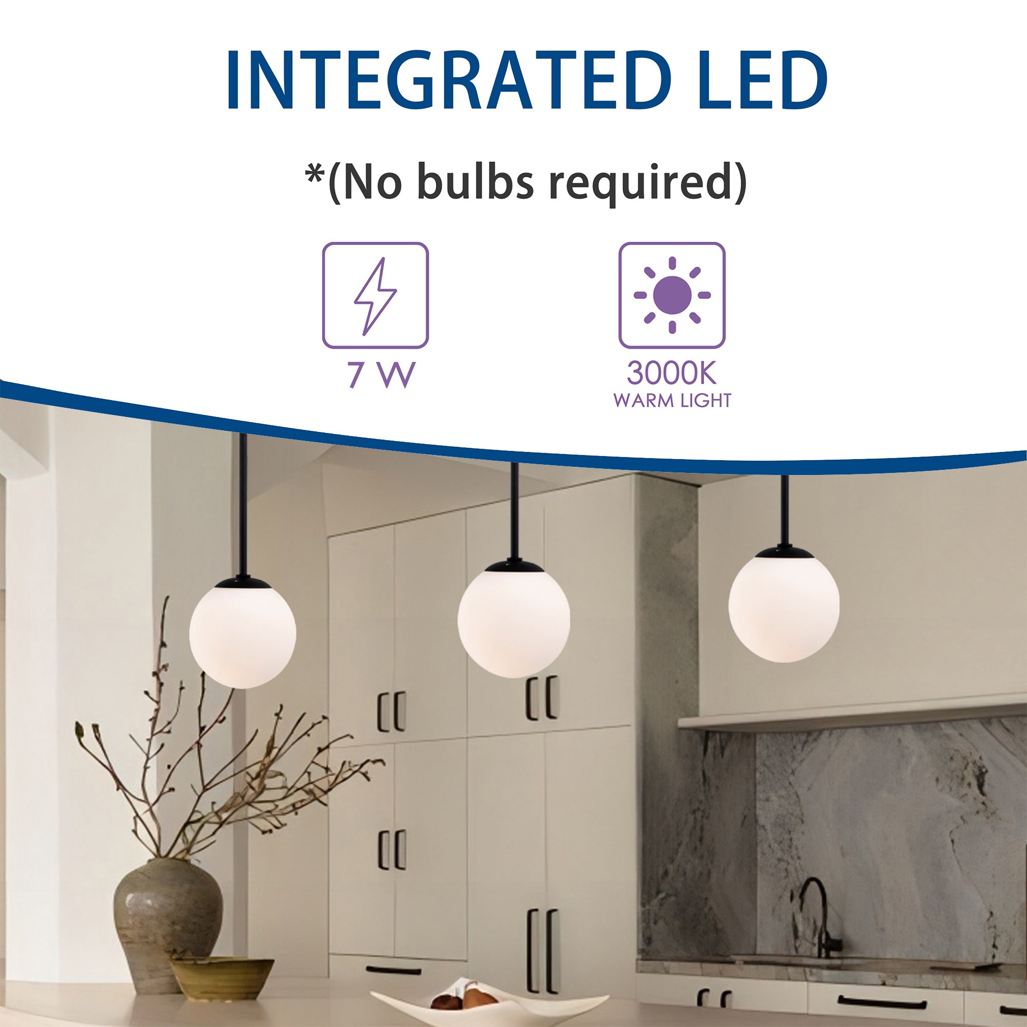 Pendant Light Fixture Milk Glass Globe Pendant Light 1-Light Black Pendant Lights Kitchen Island LED