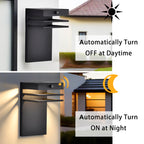 Modern outdoor wall light fixture dusk to dawn sensor 2 pack