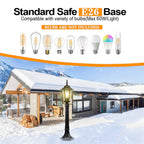 Black Outdoor Post Light for Garden Lawn Pathway 34 inches High