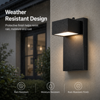 2-Pack 7.8" Dusk-to-Dawn Integrated LED Outdoor Wall Lights, Black