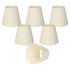 Chandelier Shades set of 6 Clip-On Small Line Empire Lampshades for E12 Candelabra Bulbs