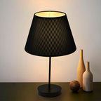 Set of 2 Small Empire Lamp Shades – Black Velvet, 5.9" x 9.84" x 6.9", Replacement for Table Lamps, Fits E26 Socket with Fixing Ring (Not for UNO Fitting)