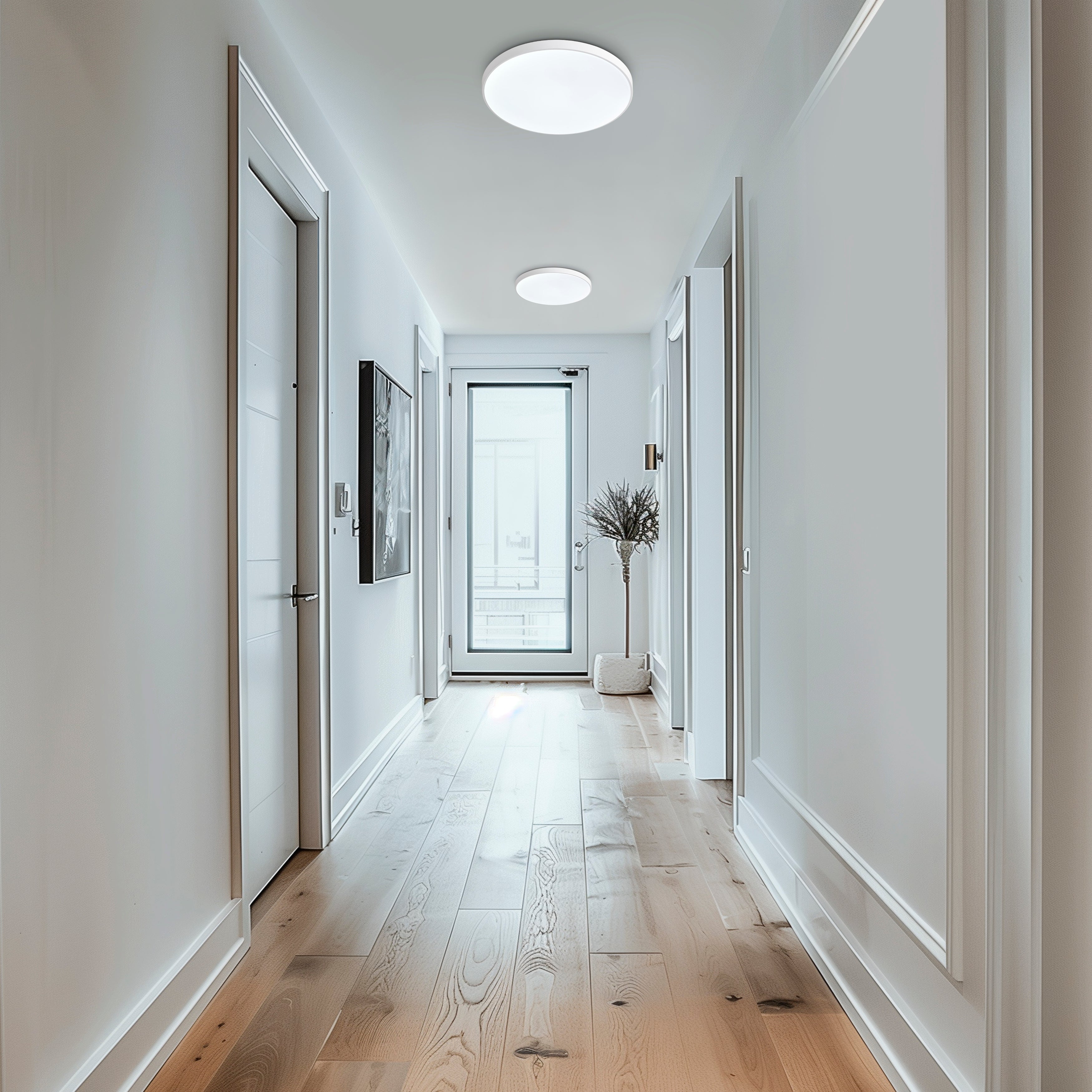 LED Flush Mount Ceiling Light, Ultra-Thin 12 Inch, 2700LM 6000K