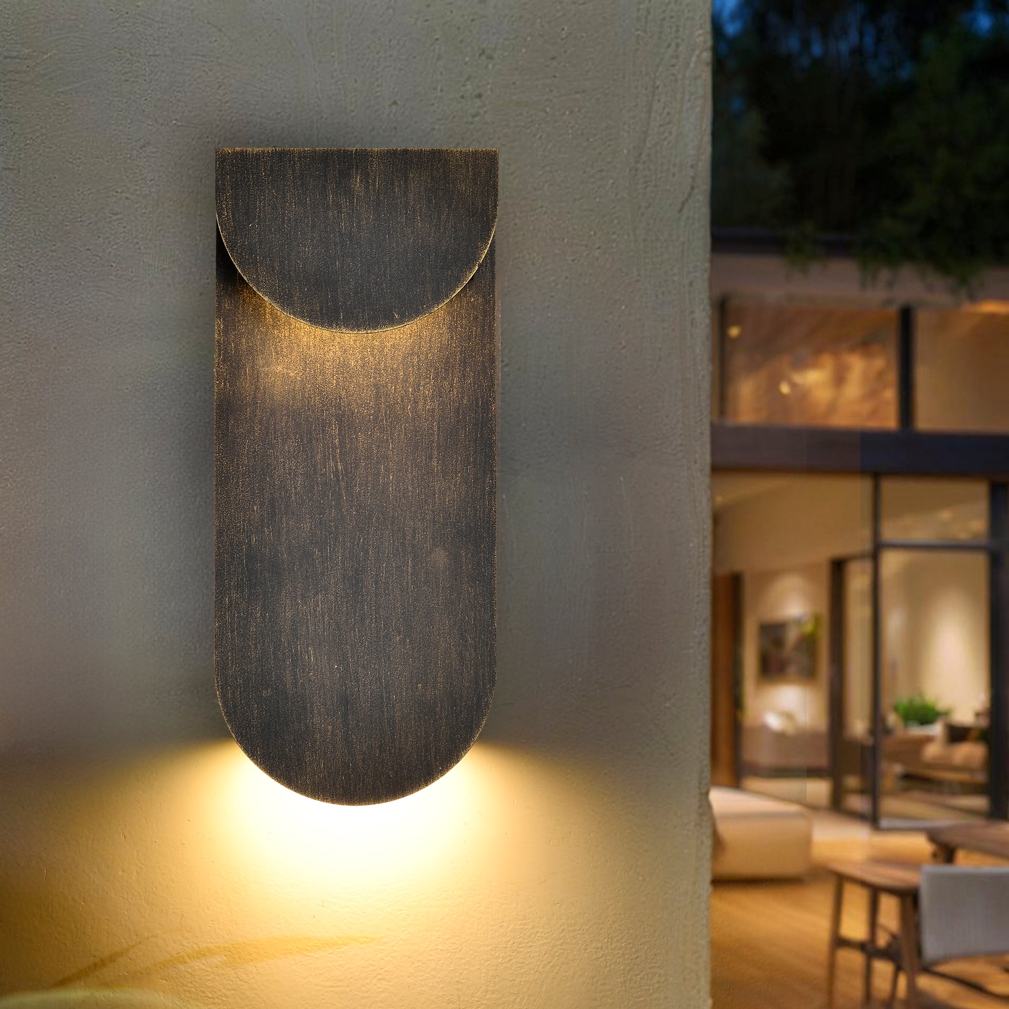 Modern Outdoor Wall Light 1 Pack, Dual LED Downward for Porch, Front Door