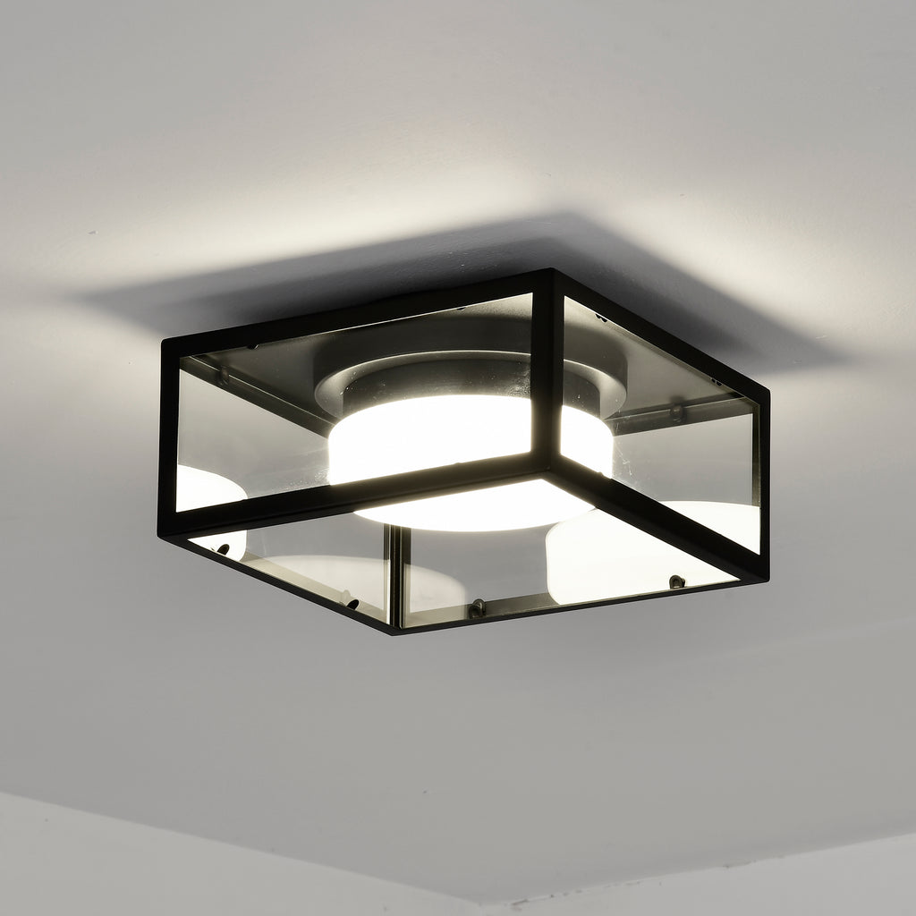 Modern ceiling light, LED ceiling light Fixture, Black  Light for Bedroom and Hallway, Cool White Light