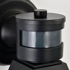 Black Motion Sensor Outdoor Wall Light for Porch, Garage & Entryway