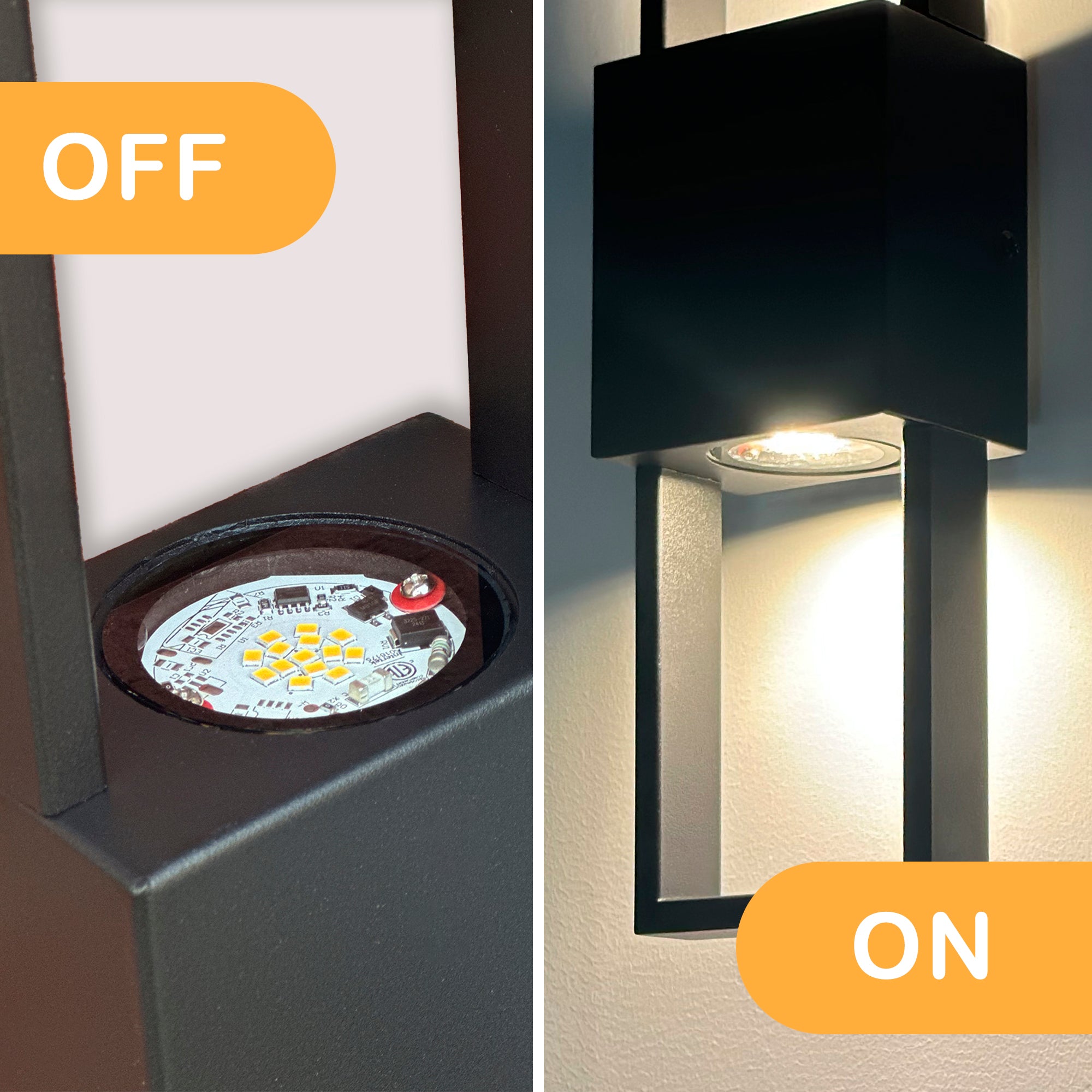 Outdoor Wall Sconce, Modern Up and Down LED Wall Light for Front Door, Garage