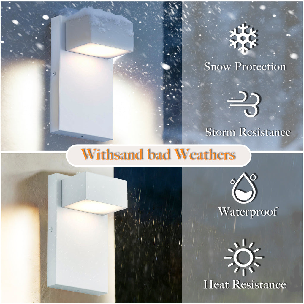 White LED Porch Lights, to Dawn Sensor,  3000K Warm White,  for for Porch, Patio, Garage, Entryway