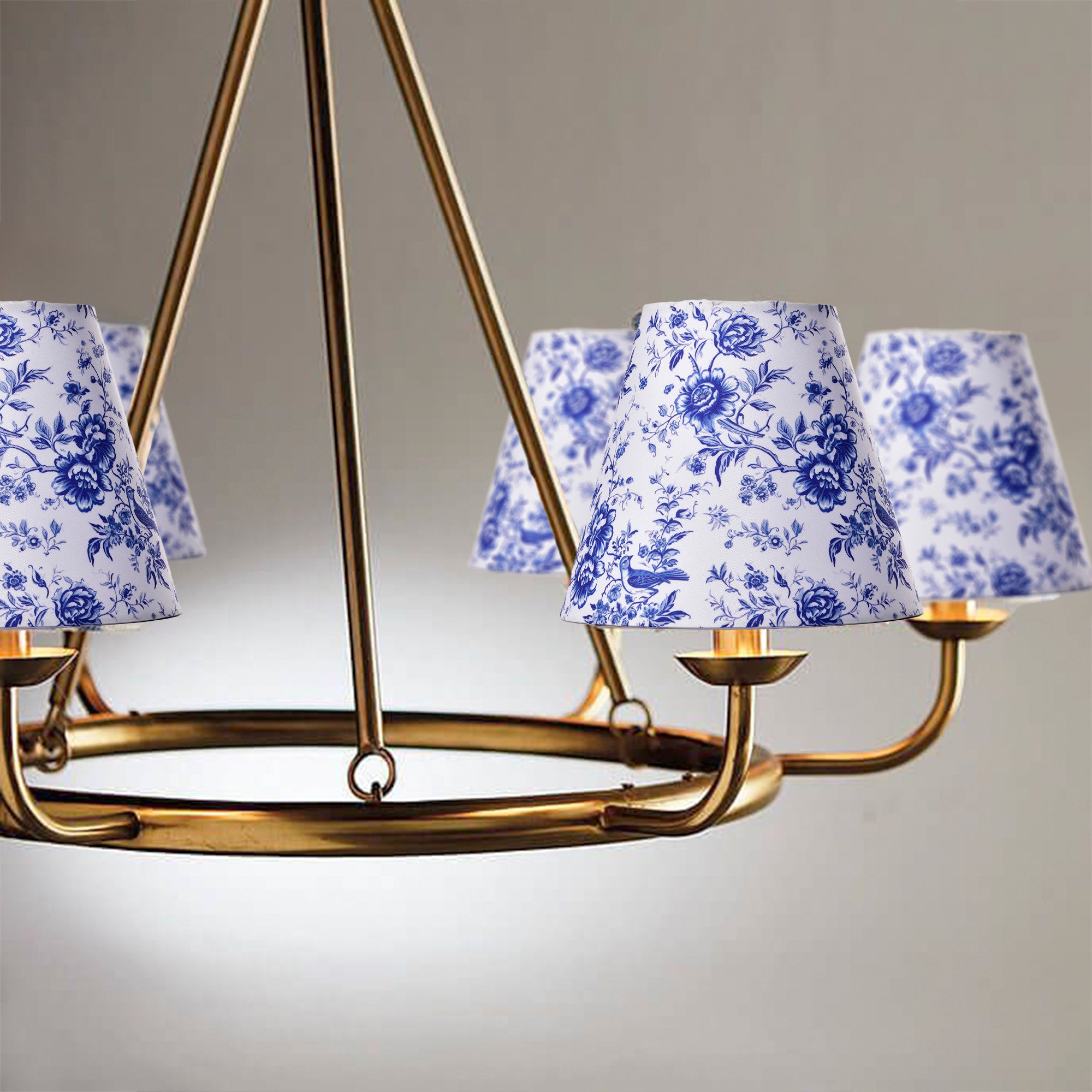 Clip-On Set of 6 Empire Chandelier Shades