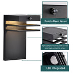 Modern outdoor wall light fixture dusk to dawn sensor 2 pack