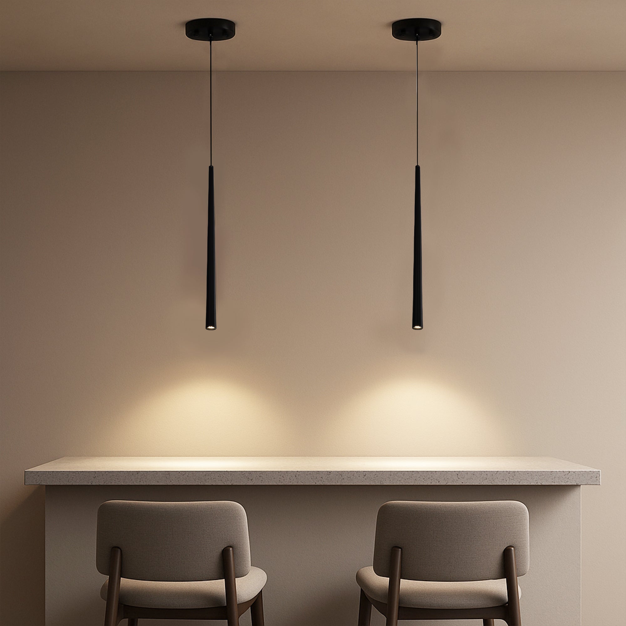 mini led pendant light black kitchen island