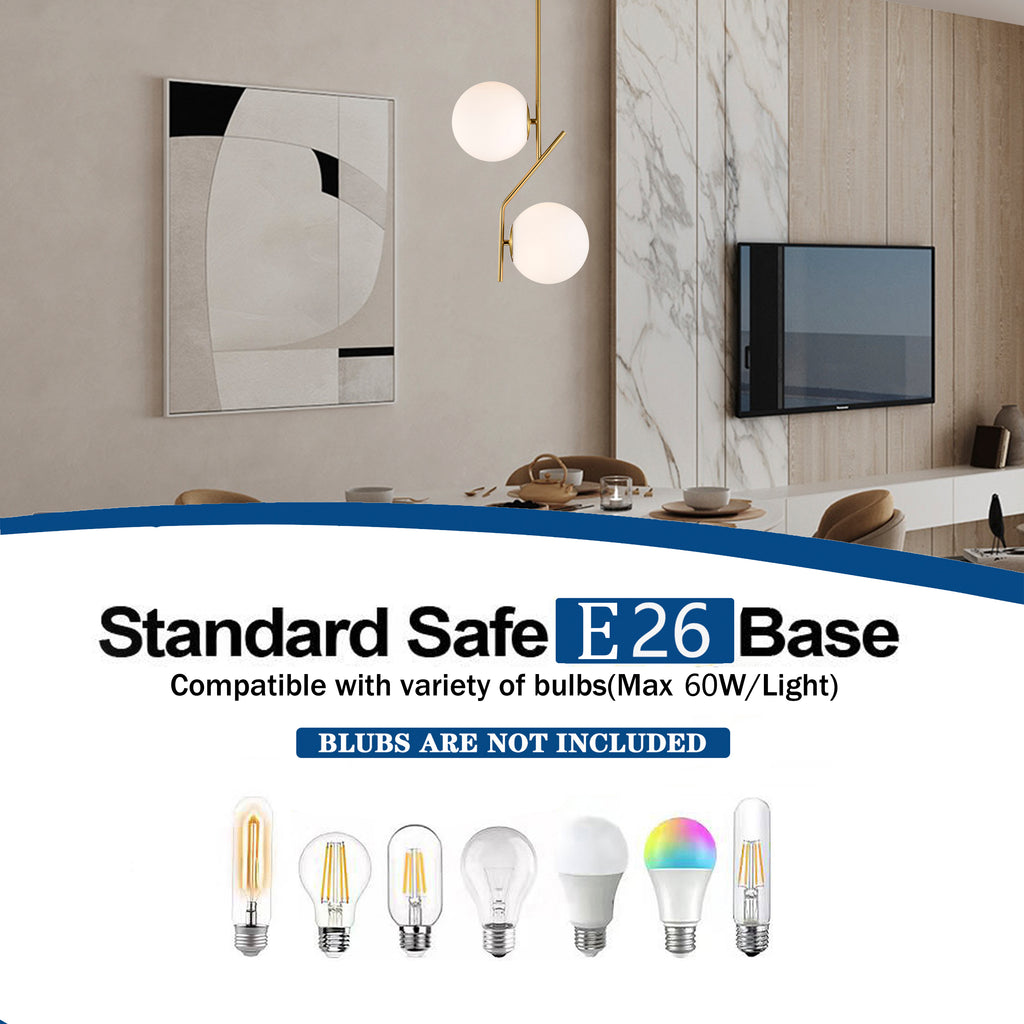 Pendant Lights for Kitchen Island Glass Globe Pendant Lighting with 18cm lampshade Mid Century Modern Pendant Light Gold