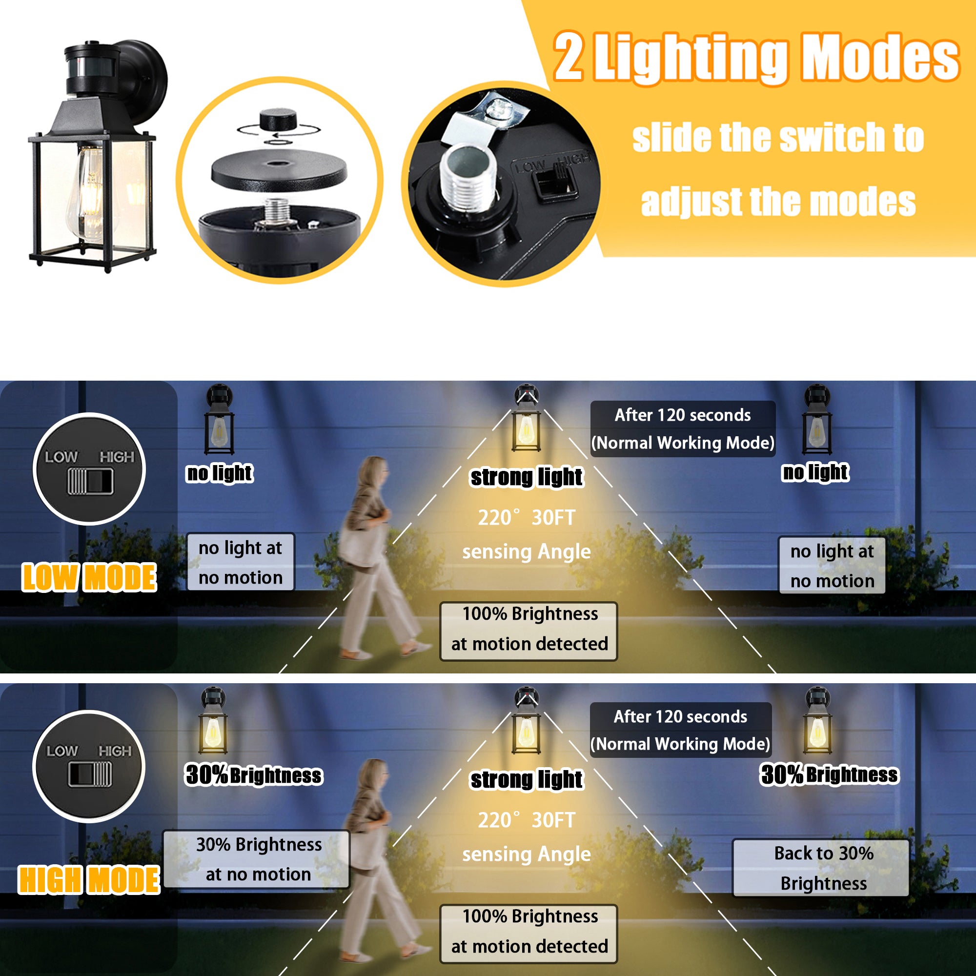 Black Outdoor Wall Light