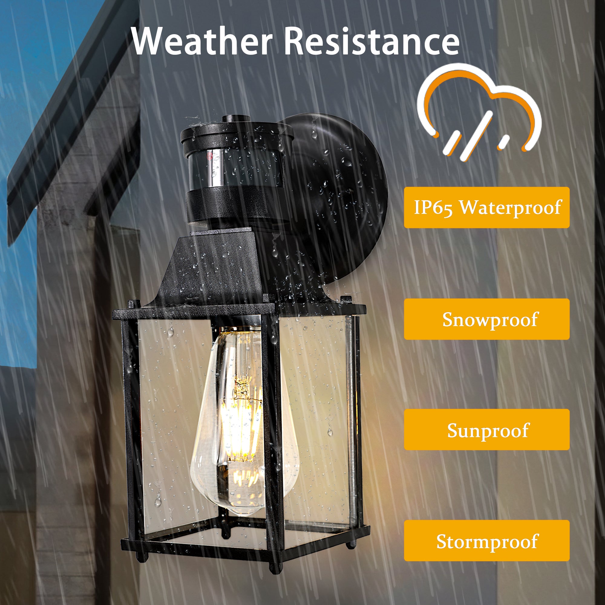 Outdoor Light Fixture Motion Sensor Wall Lights 2 Pack Outdoor Porch Light Black