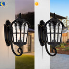 Outdoor Porch Lights Black Roman Light Fixture Waterproof Outdoor Wall Lights