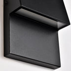 Modern Outdoor Wall Light with Dusk to Dawn Sensor, Black LED Porch Light for Exterior Walls