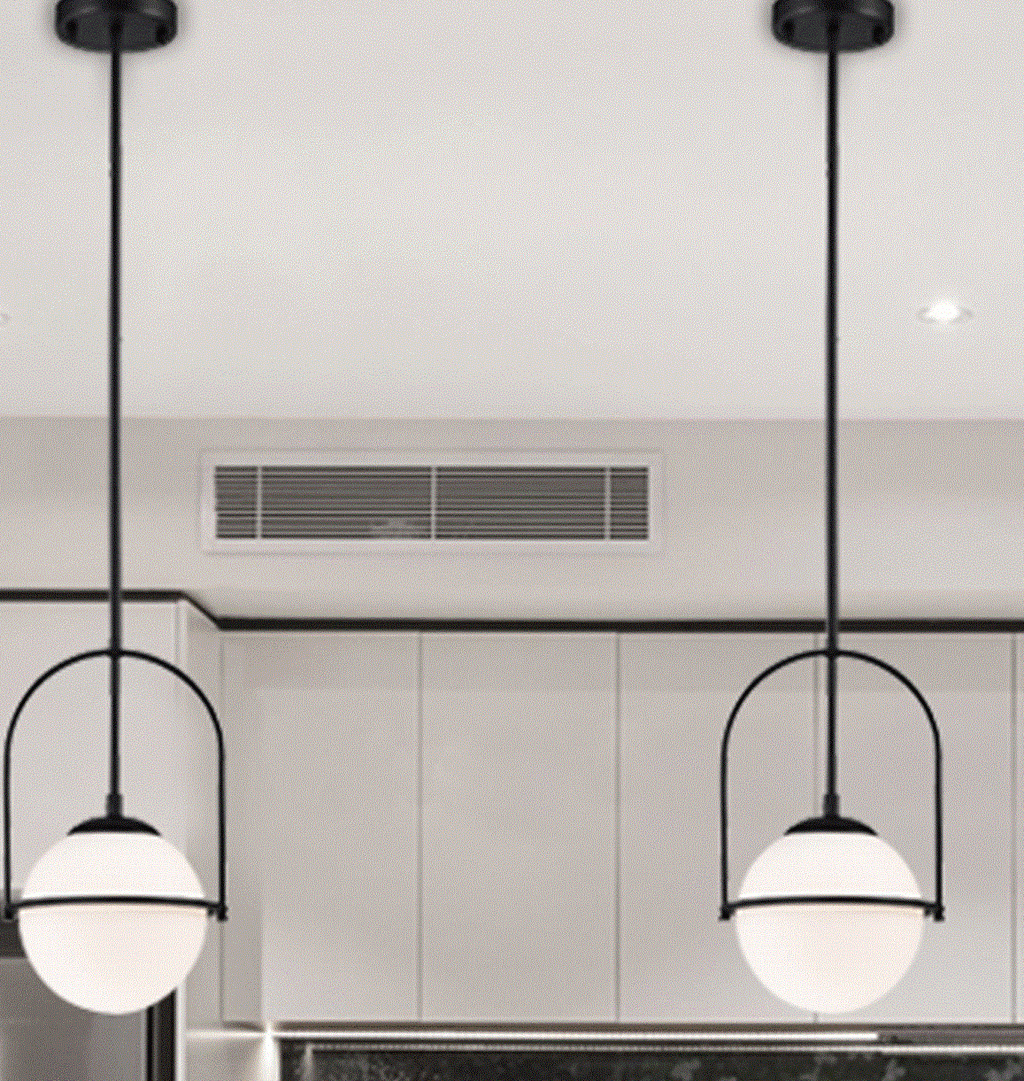 Black Pendant Light Fixtures Cream White Glass Pendant 2-Light Globe Pendant Light Modern Pendant Lights Kitchen Island Mid Century Chandelier