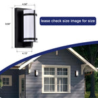 Outdoor Wall Lights for House Matte Black Cylinder Exterior Lighting Fixtures