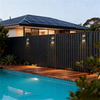Small Solar Outdoor Wall Lights with Warm White Up & Down Lighting for Patio, Yard & Garden