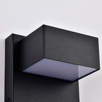 2-Pack 7.8" Dusk-to-Dawn Integrated LED Outdoor Wall Lights, Black