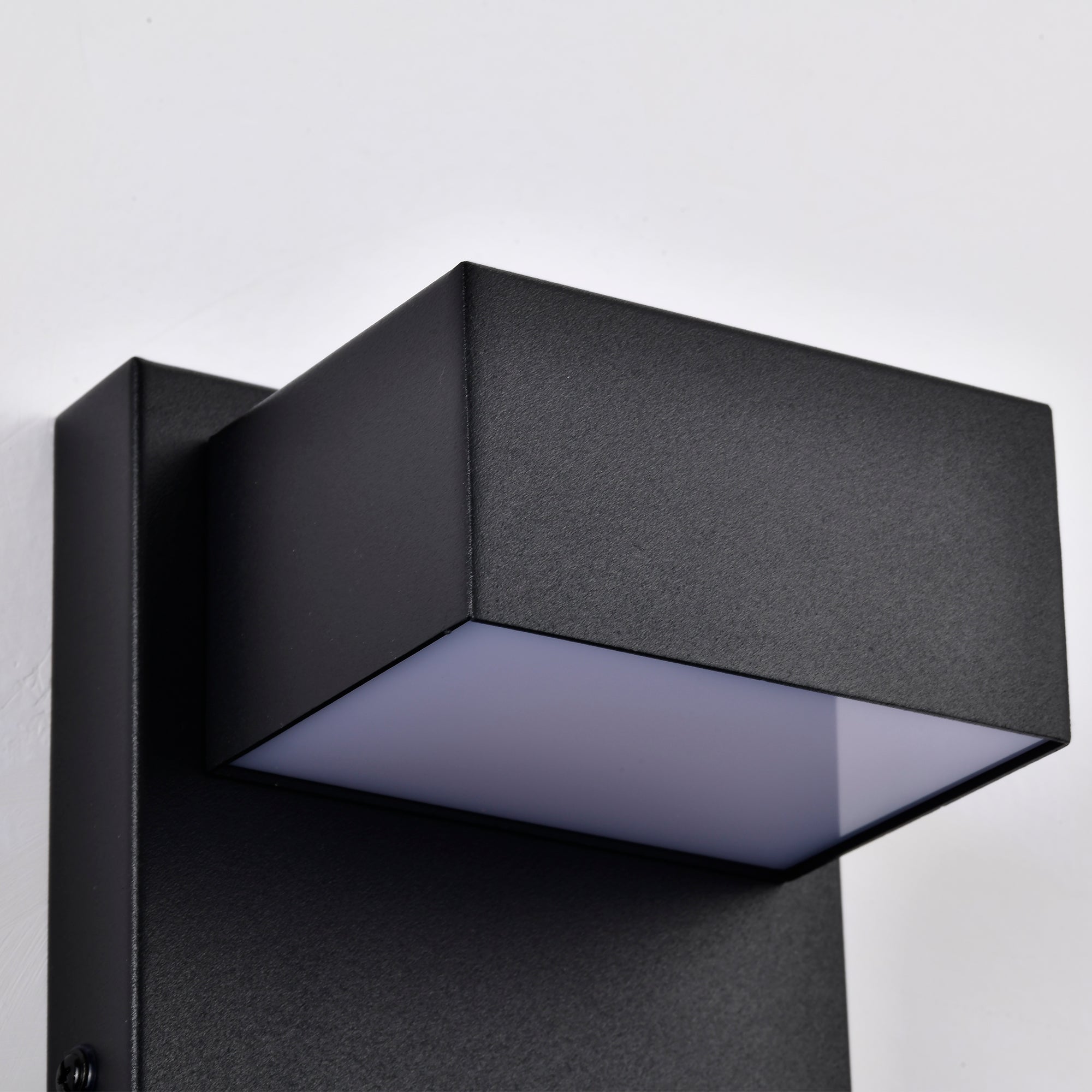 2-Pack 7.8" Dusk-to-Dawn Integrated LED Outdoor Wall Lights, Black