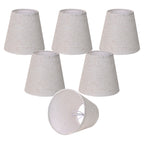 Chandelier Shades set of 6 Clip-On Small Line Empire Lampshades for E12 Candelabra Bulbs