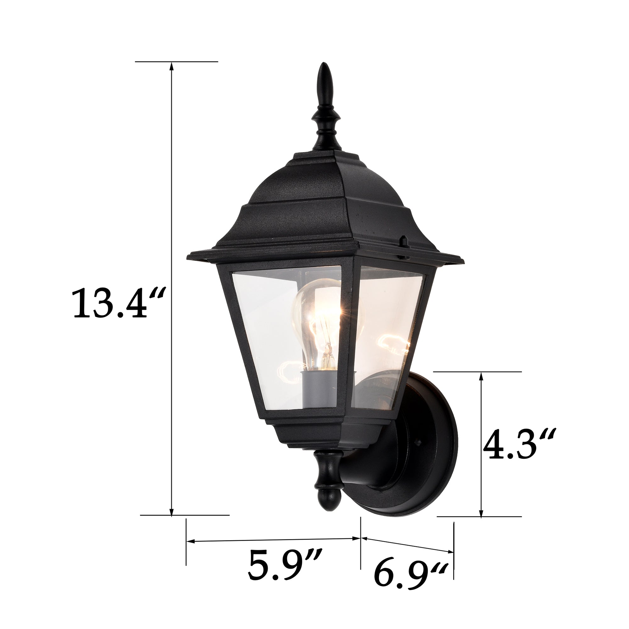 Outdoor Wall Light Fixture Black Wall Sconces Porch Light 2 Pack