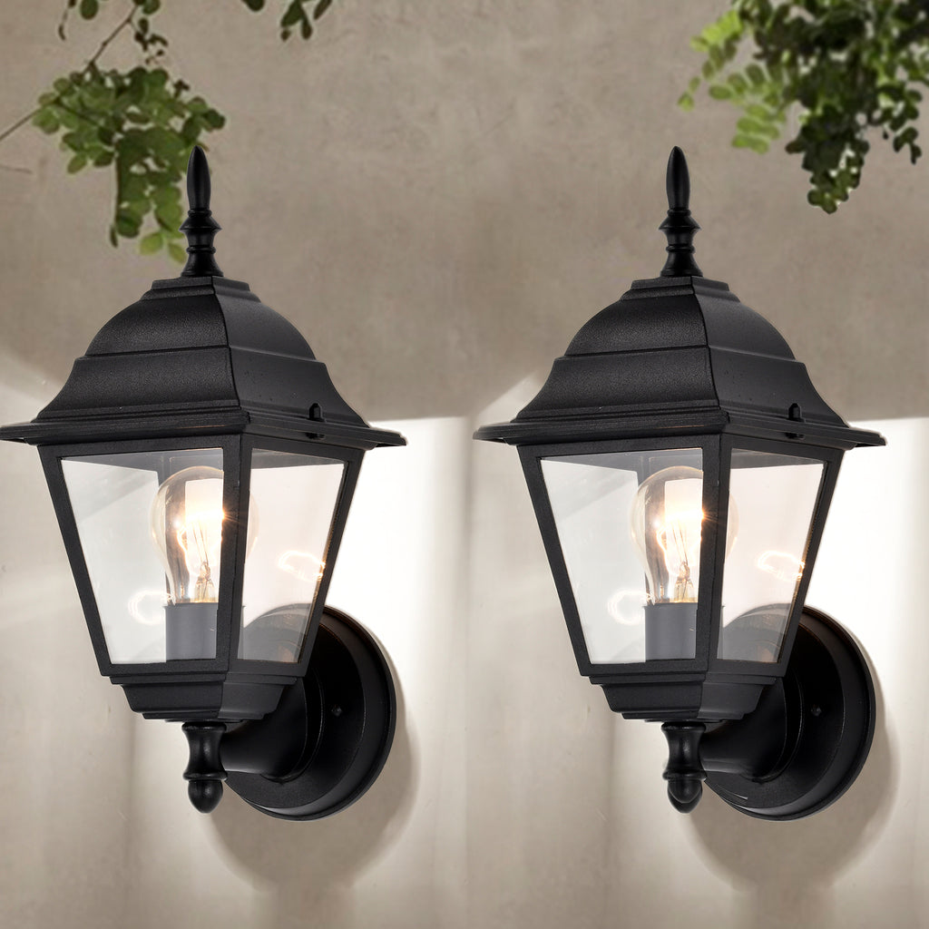 Outdoor Wall Light Fixture Black Wall Sconces Porch Light 2 Pack