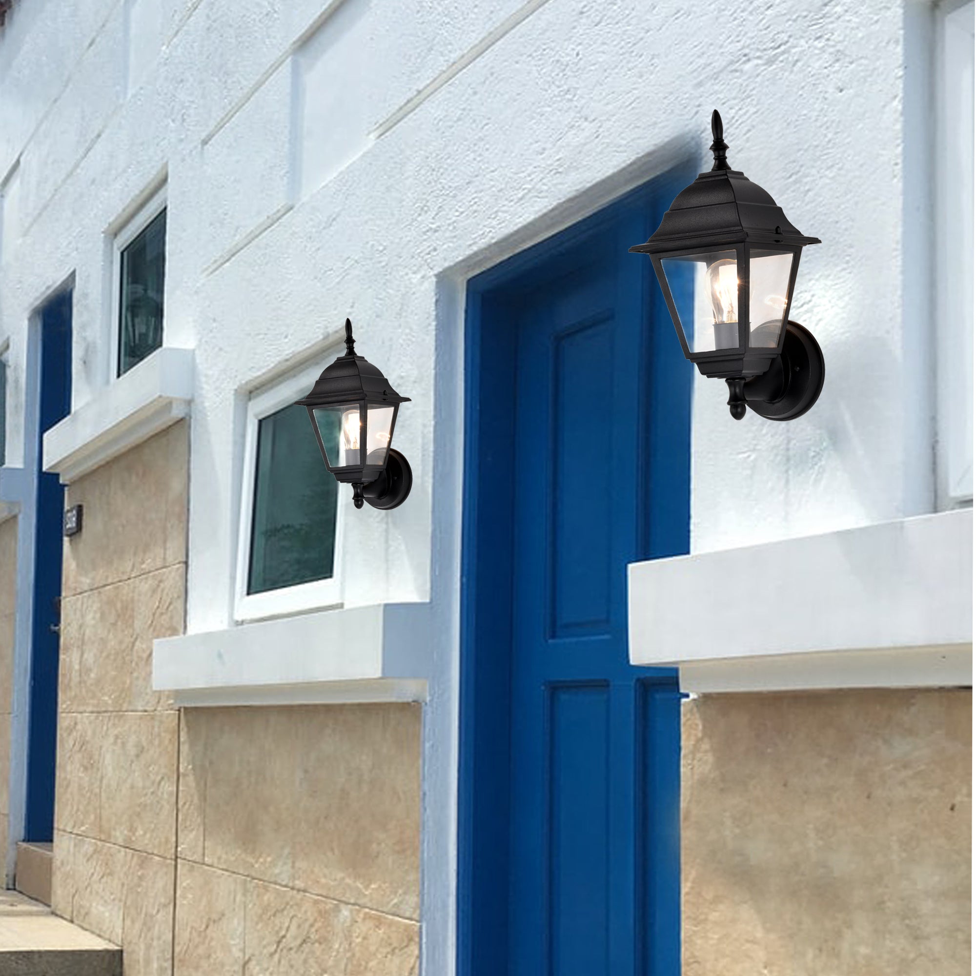 Outdoor Wall Light Fixture Black Wall Sconces Porch Light 2 Pack