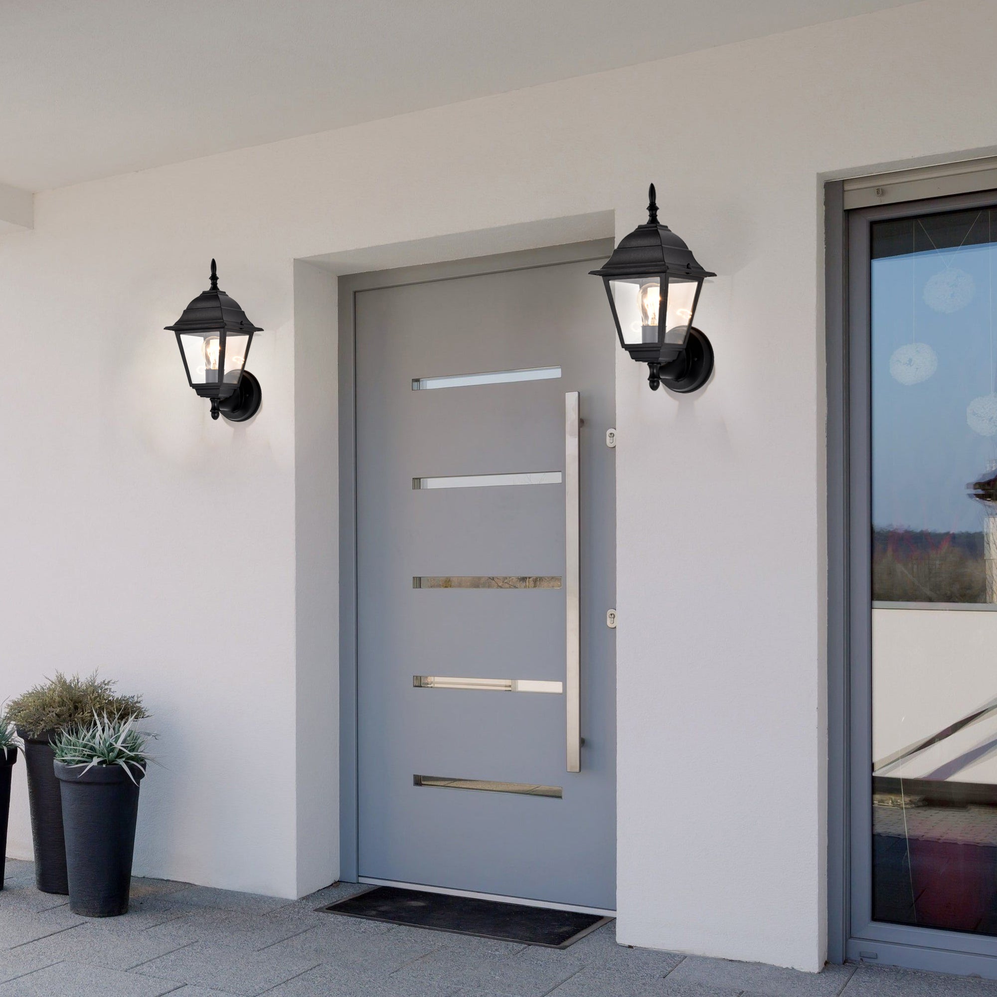 Outdoor Wall Light Fixture Black Wall Sconces Porch Light 2 Pack