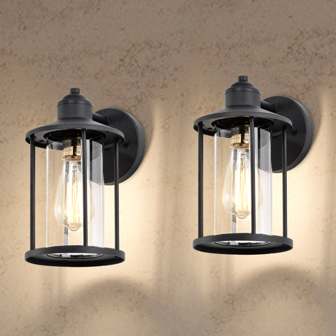 Black Outdoor Wall Sconces Outdoor Wall Lantern with Clear Glass