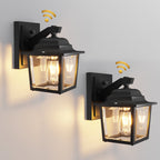 Outdoor Wall Lantern 1 Light Dusk to Dawn Sensor 2 Pack