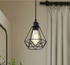 Black Pendant Light Industrial for Kitchen Island 2 Pack