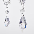 Plug In Swag Chandelier Small White Crystal Chandelier 4-Light