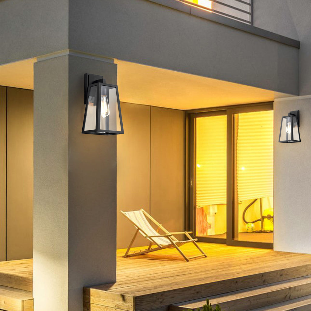 Black Outdoor Light Fixture Wall Mount 1 Pack Waterproof Outdoor Porch Lights