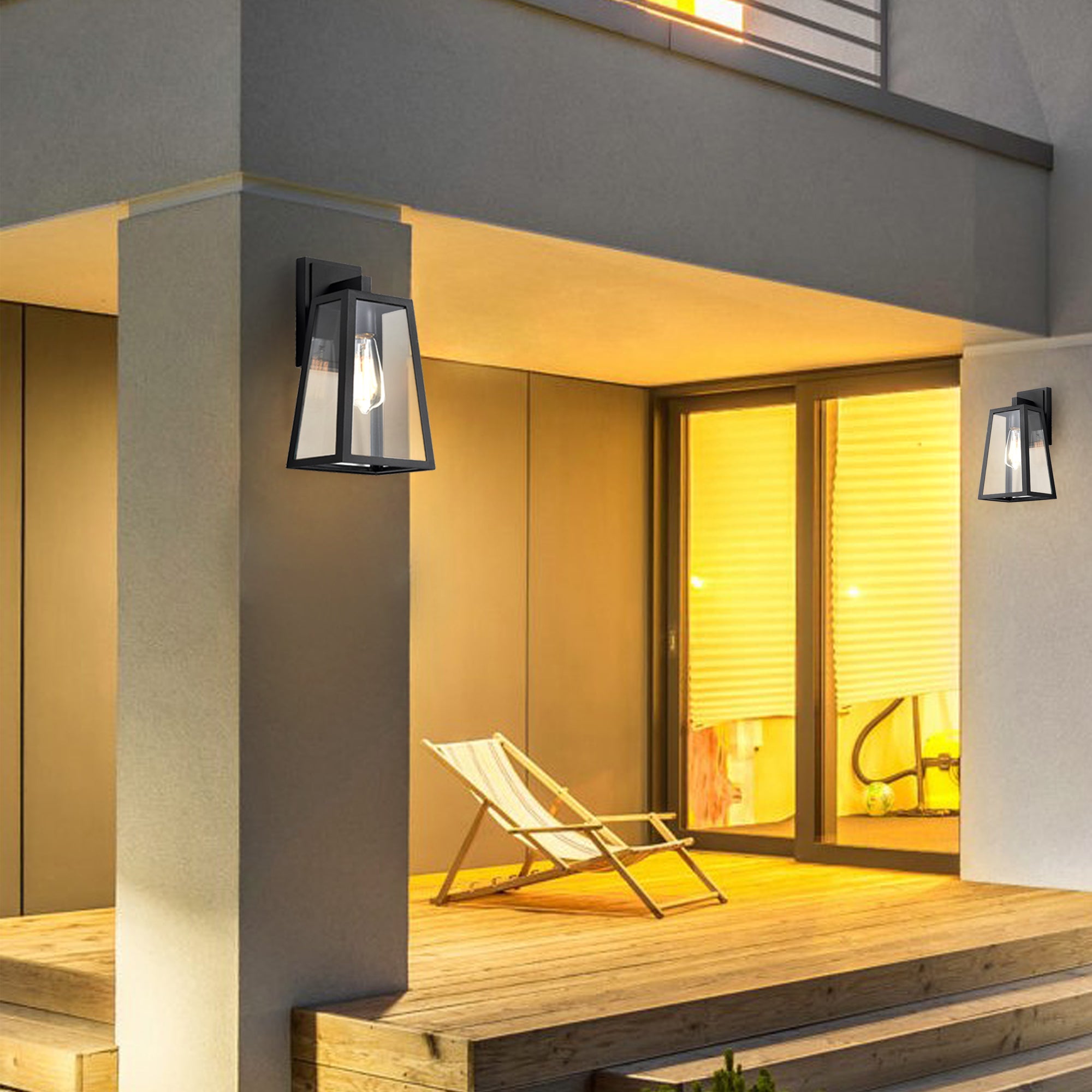 Black Outdoor Light Fixture Wall Mount 1 Pack Waterproof Outdoor Porch Lights