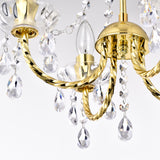 Mini Gold Chandelier for Bedroom 4 Light Modern Crystal Chandelier Light Fixture