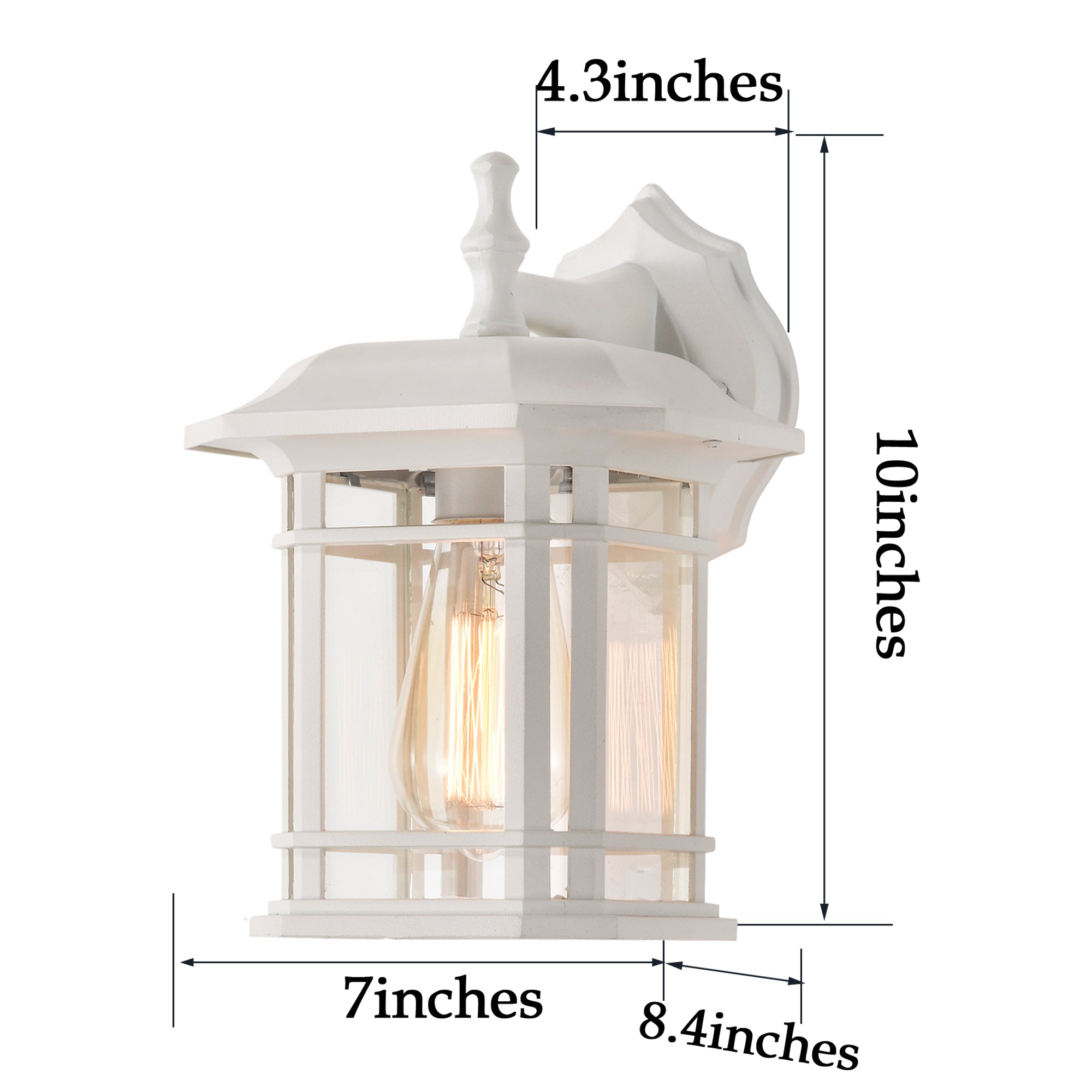 Outdoor Wall Sconces White Outdoor Wall Lantern Modern 1-Light
