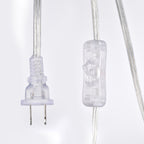 Small White Plug-In Swag Chandelier 1-Light Pendant Light